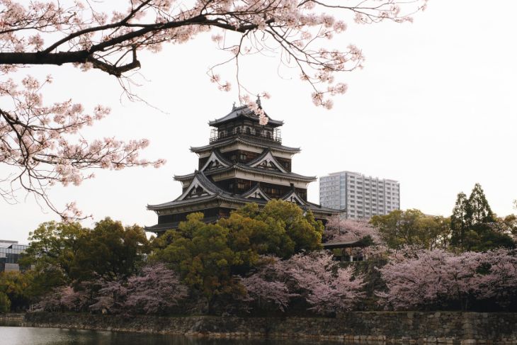 Image représentant le château d'hiroshima, illustrant les activités pour visiter Hiroshima.